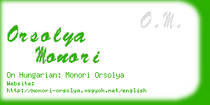 orsolya monori business card